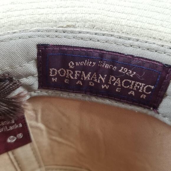 Dorfman Pacific Hat Safari Fitted Mens Large Khaki Tan Vent Eyelets Outdoor - Picture 9 of 9